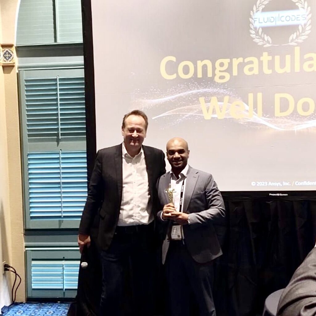 Fluid Codes receives prestigious Ansys award for Outstanding Customer Success at the Annual World Sales Conference in Orlando